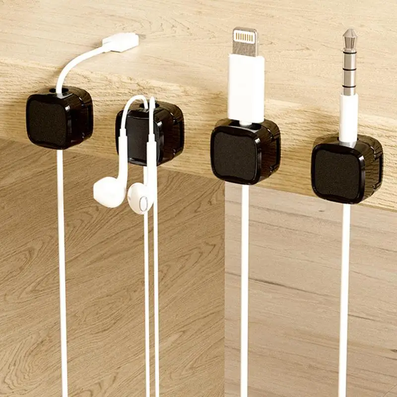 Magnetic Cable Clip Cord Holder Adhesive Wire Holder Keeper Organizer For Home Workplace Under Desk Cable Cord Management