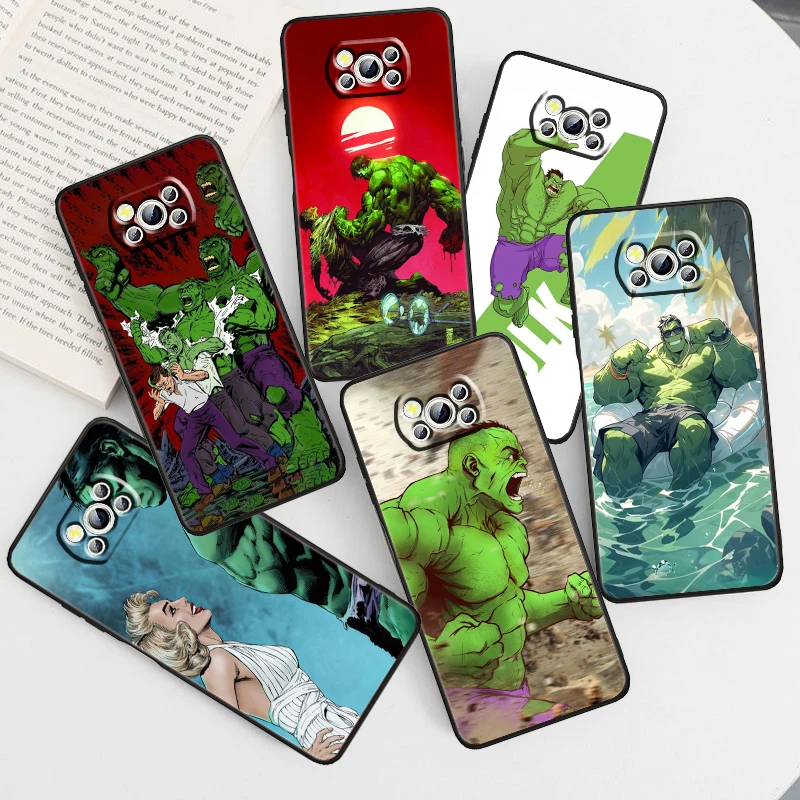 Robert Bruce Banner Hulk For Xiaomi Mi Poco F5 F4 F3 X6 X5 X4 X3 M6 M5 M5S M4 M3 C65 Pro GT NFC 5G Black Cover Phone Case