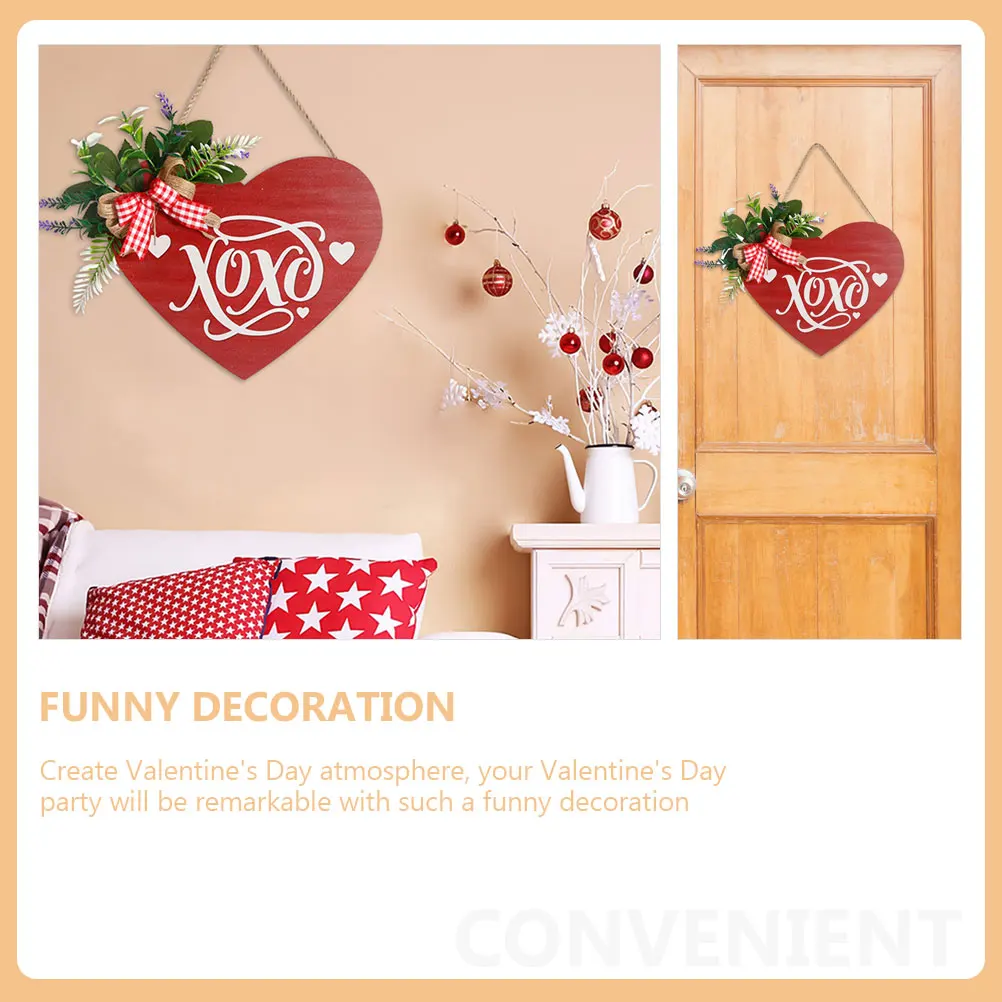 

Decorations Love Door Sign Hanging Valentines Day Ornament Outdoor Home Heart Shaped