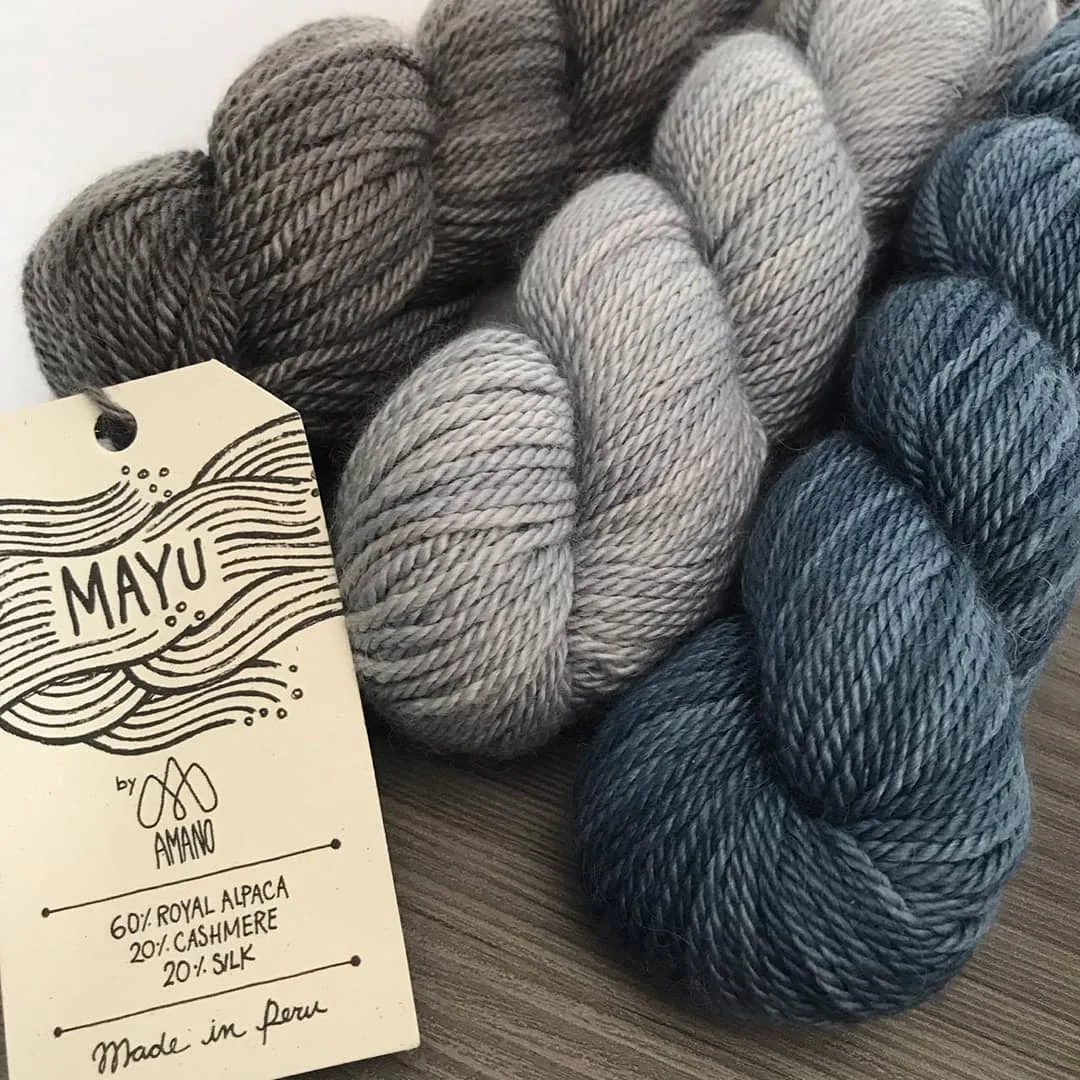 109yds/100mtrs 50g/hank Amano Mayu Yarn  From Peru