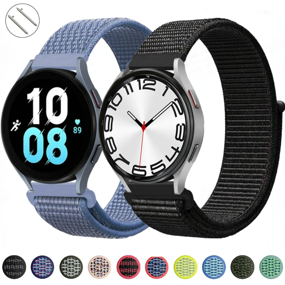 

20mm/22mm Nylon Band for Samsung Galaxy Watch 6/5/4 44mm40mm/Classic/Pro/Active 2/Gear S3 Bracelet Huawei Watch GT 2 3 Pro Strap