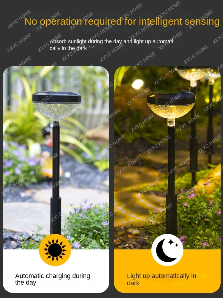 Solar Garden Lamp Outdoor Lawn Lamp Outdoor Landscape Lamp Villa Garden Lamp Terrace Waterproof Led Inground Light