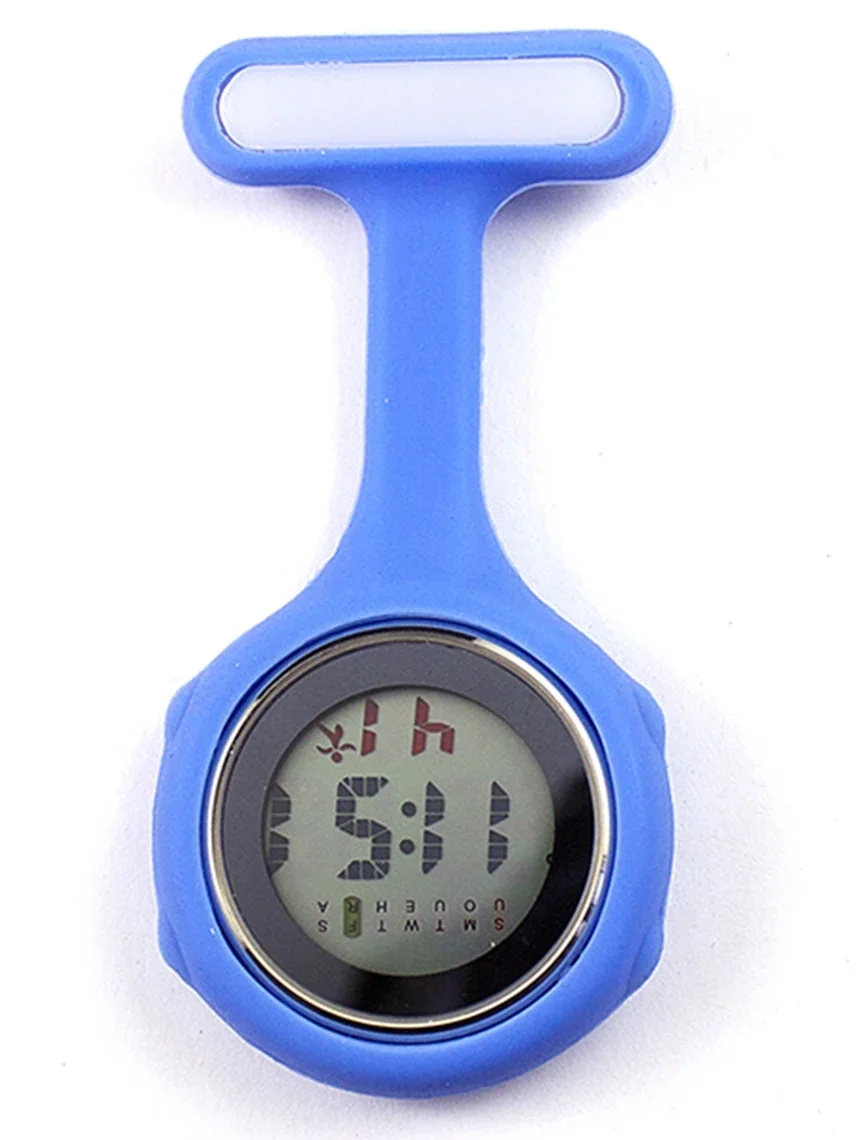 Electronic watch digital glow-in-the-dark silicone cover doctor chest watch small alarm clock student chronograph portable