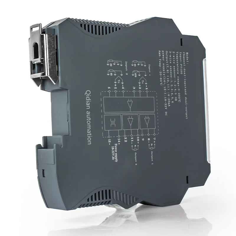 PT100 pt1000 Temperature Transmitter 4-20mA RTD temperature Module Signal Converter DIN rail mounted