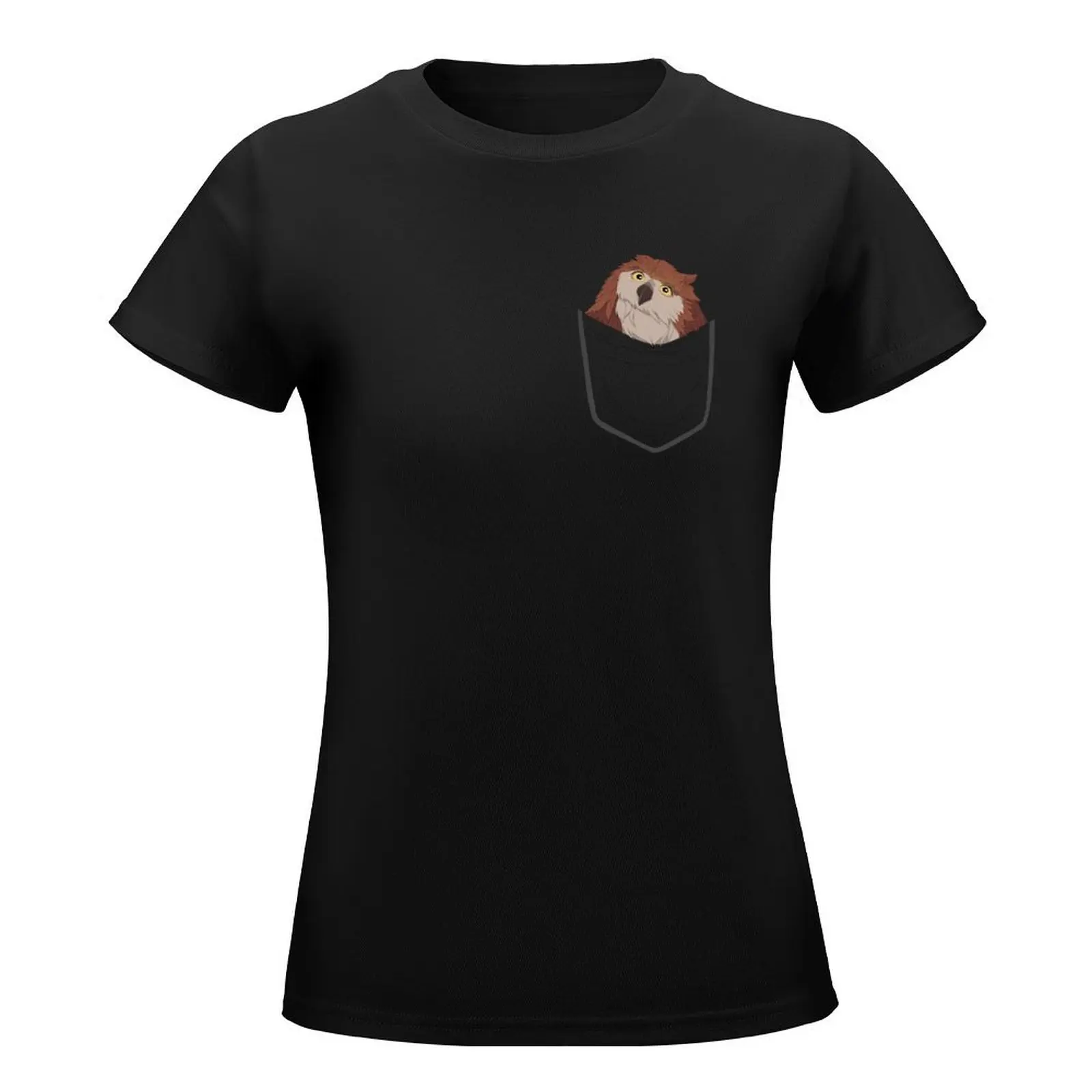 Pocket Owlbear T-Shirt customs aesthetic clothes animal print shirt for girls black t-shirts for Women