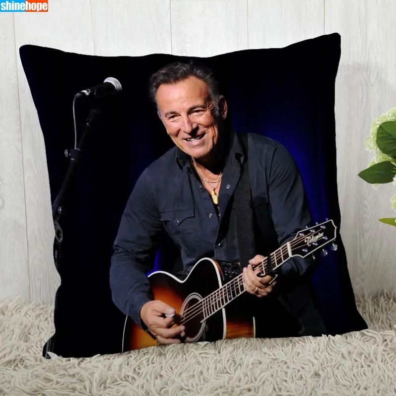 45X45cm Bruce Springsteen Pillow Cover Customize Pillowcase Modern Home Decorative Pillow Case For Living Room 2020.08.17