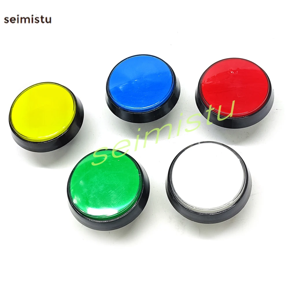 60mm Arcade Push Button LED Illuminated DC 12V Flat Button For