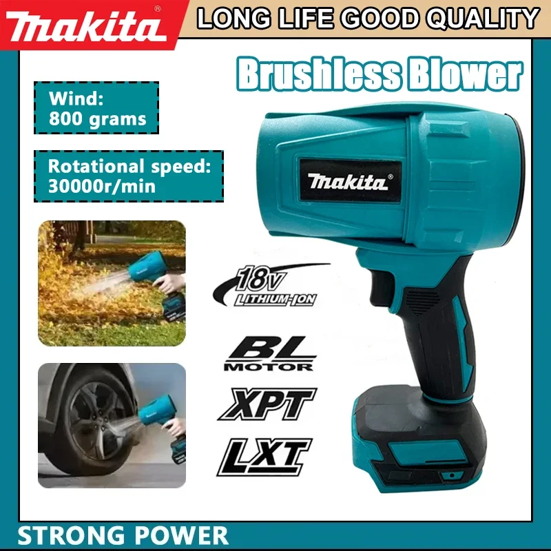 

Makita 30000RPM Brushless High Power Turbo Fan Blowers Electric Handheld Jet Fan Snow Leaf Dust Blowing Tool for 18V Battery