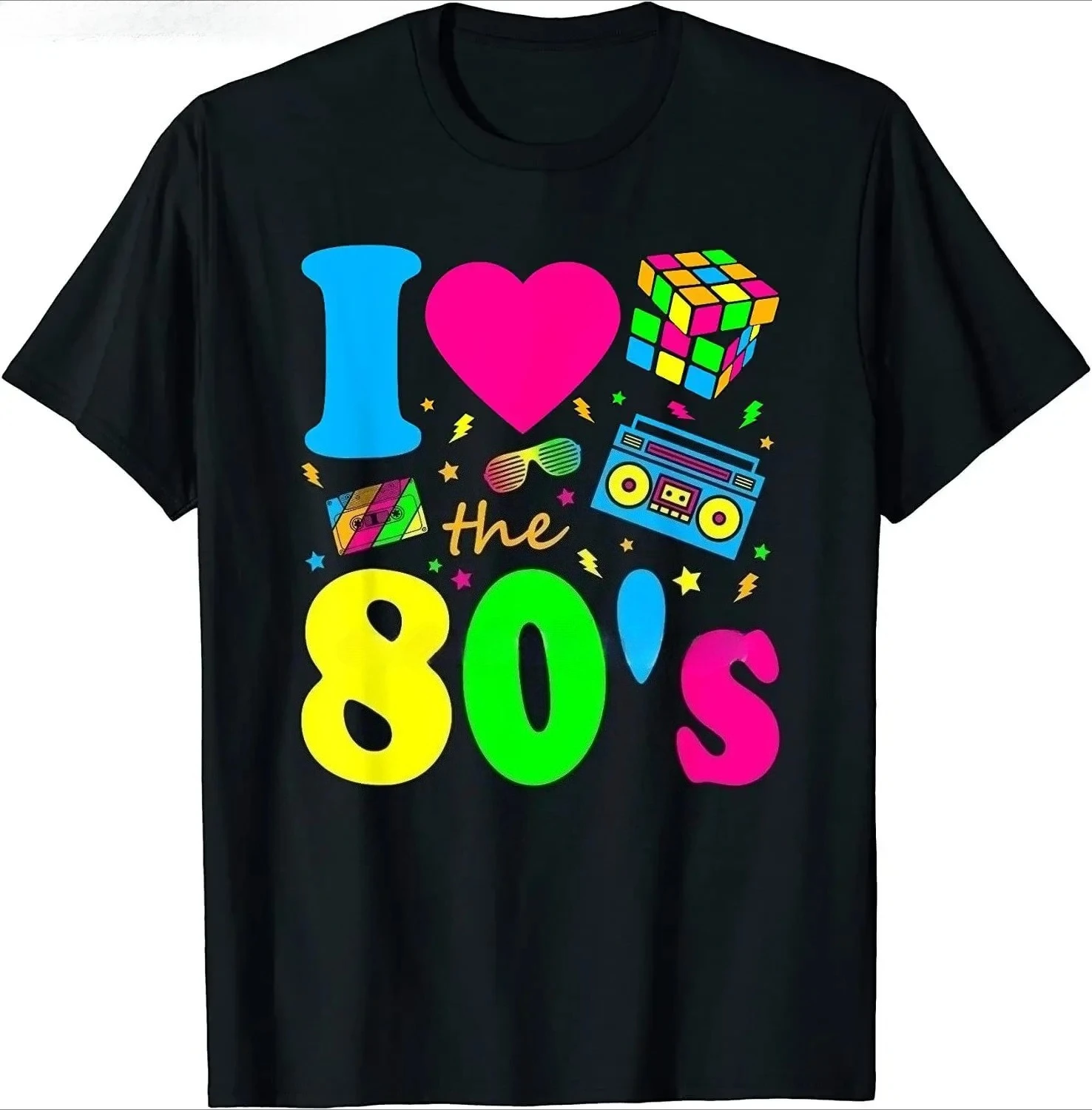 I Love 80s-style Women's T-shirts, Fun Party Retro Birthday T-shirts, The Best Gift Tops and T-shirts, and Pure Casual Style.Y2K