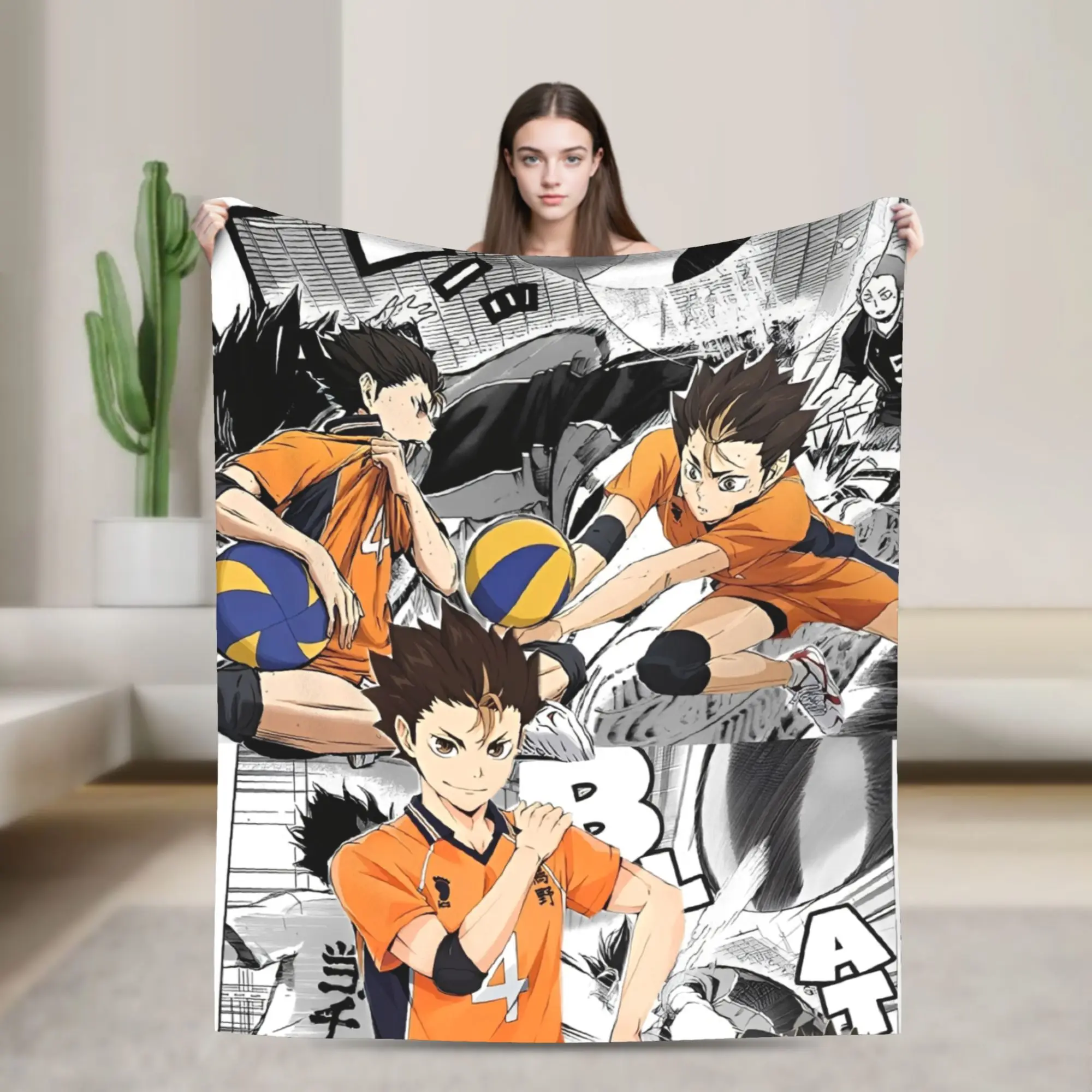

Anime Haikyuu Blanket Plush Throw Blanket Bed Sofa Decoration Lightweight Bedsprea,