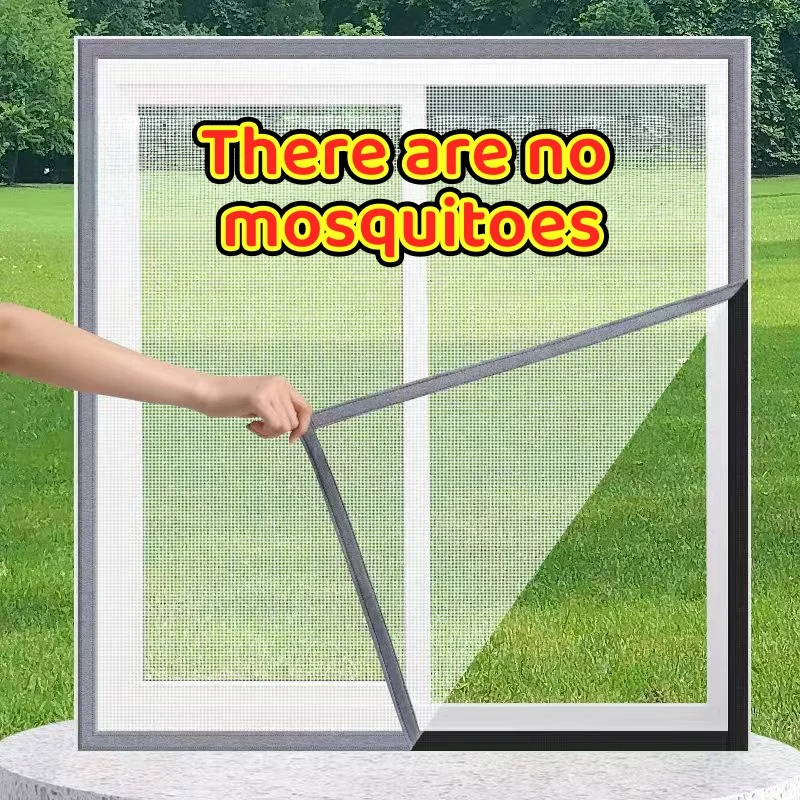 

Grey summer window mesh, mesh mosquito net, invisible door curtain, self-adhesive window, customized size