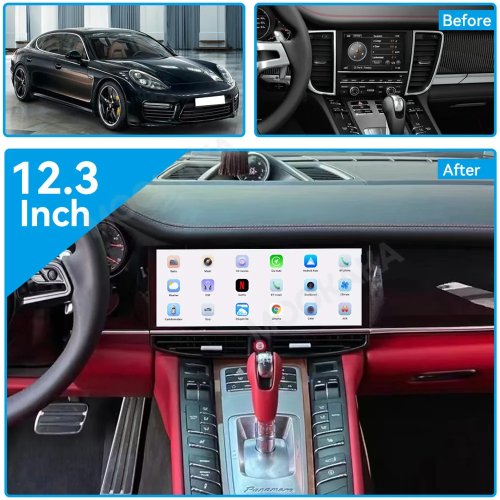 For Porsche Panamera 2010 - 2016 Android Car Radio 2Din Stereo Receiver Autoradio Multimedia Player GPS Navi Head Unit Screen