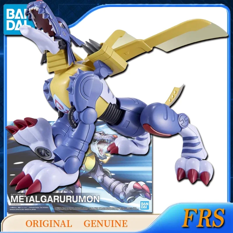 Bandai Original Figure-rise Standard Digimon Adventure METAL GARURUMON Anime Action Figures Toys for Kids Gift Assembly Model