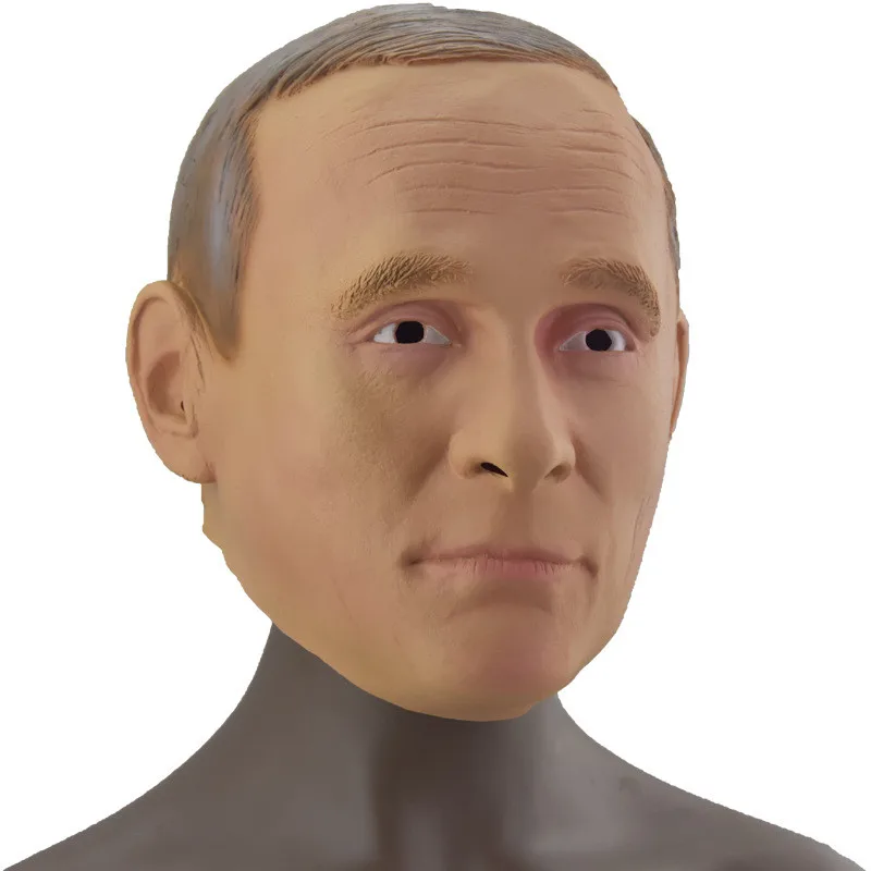 Realistic Latex Old Man Mask, Human Head, Carnival Costume, Dress, Russian President, Vrussian President, Russian Party