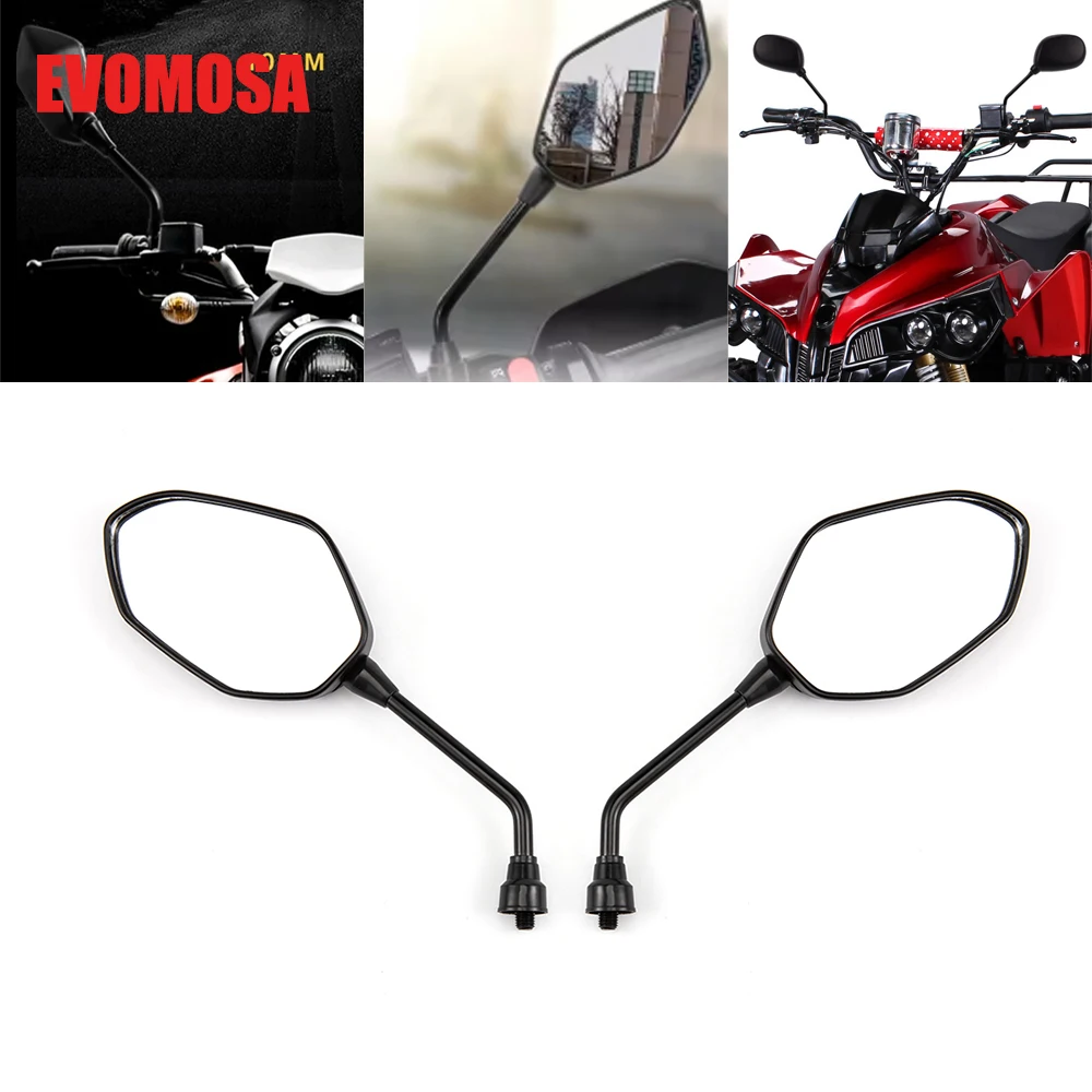 

8mm 10mm Back Side Convex Mirror Handle Bar End Side Rearview Mirrors Scooter E-Bike Motocycle For yamaha MT09 FOR BMW universal