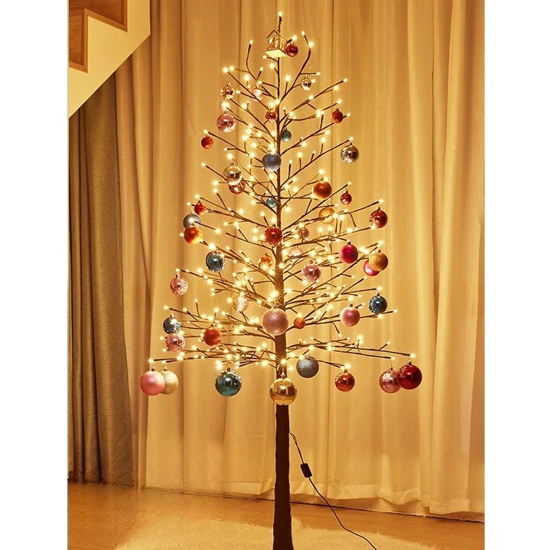 Christmas Decorative Tree Iron Art LED Simulation Encrypted Glowing Christmas and New Year Decorations