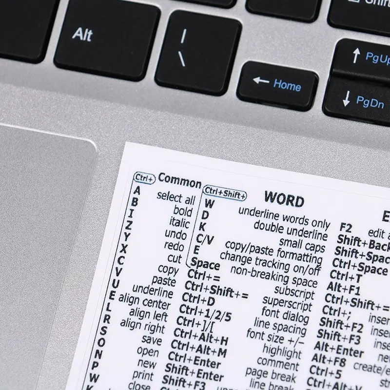 Computer Reference Keyboard Shortcut Sticker Key Tips Waterproof Computer Sticker DIY Keyboard Ipad Laptop And Desktop Sticker