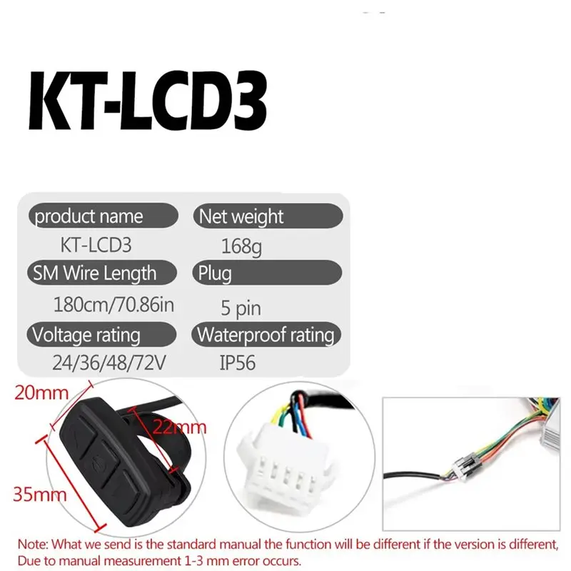 ABLN-For E-Bike Accessories 350W 17A KT Controller Brushless Motor+ KT-LCD3 Display Kit For Electric Bike Modification Repair