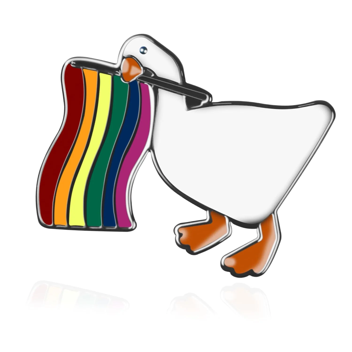 Smilebelle Pride Pin as Pride Accessories, LGBTQ Pin as Pride Gifts, Ally Pin for Lesbian Gay Communities, Goose Enamel Bi Pride