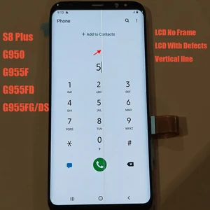 Super Amoled S8 + LCD für Samsung Galaxy S8 Plus G950 G955F G955FD Touchscreen 12 Hauptverkaufsbildschirm S8 G955FD - №11