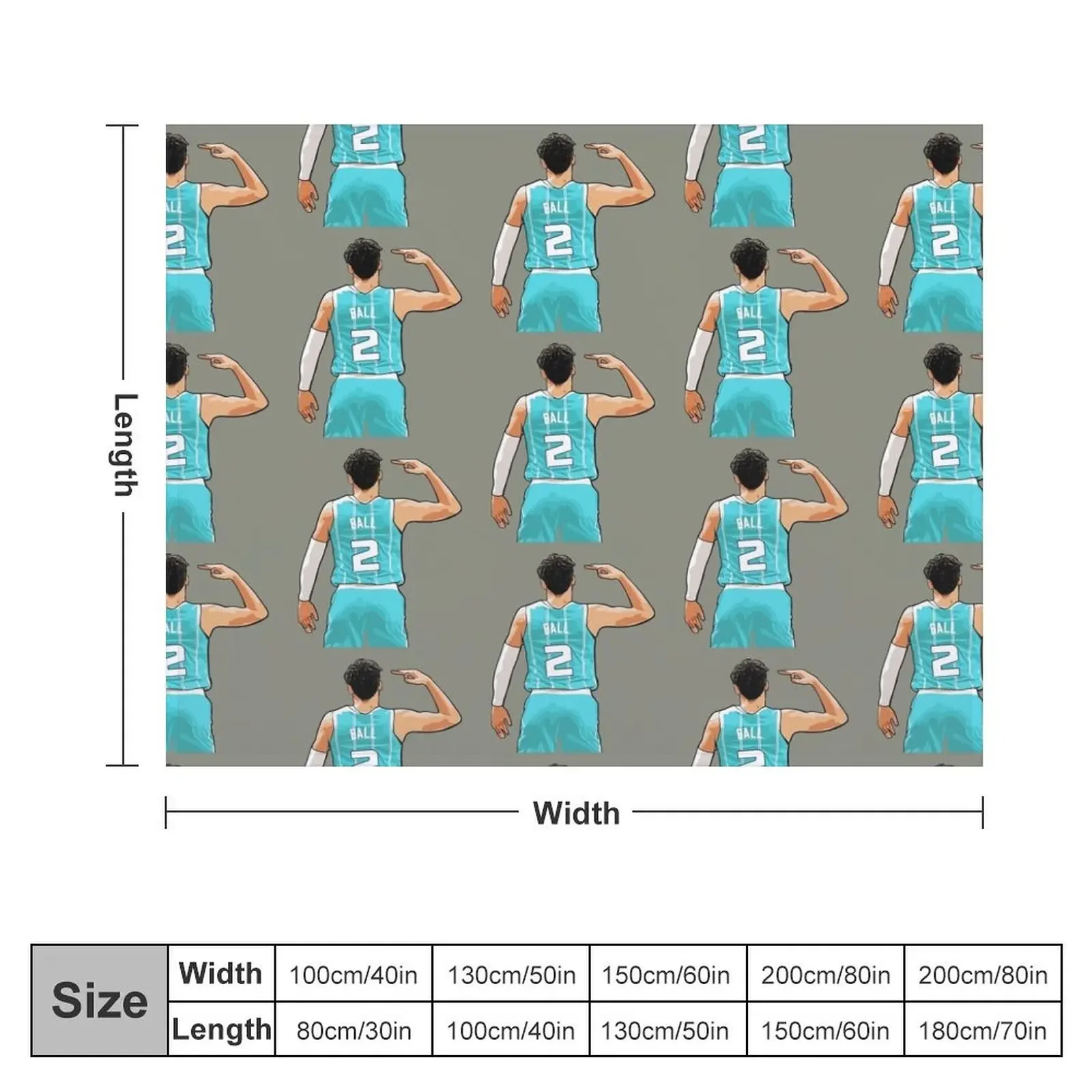 Lamelo Ball melo Vector Standing Throw Blanket Retros Sofa Quilt Cute Blankets