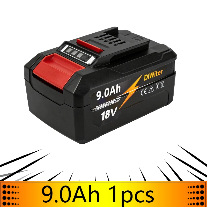 Batterie rechargeable au lithium-ion 18V 9000mAh 4511481 pour outils électriques sans fil Einhell 18 volts Power X-Change, Ozito