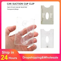 Sucker Card Holder For Windshield Glass Tag Durable ID IC card holder Card Sleeve Car Organization