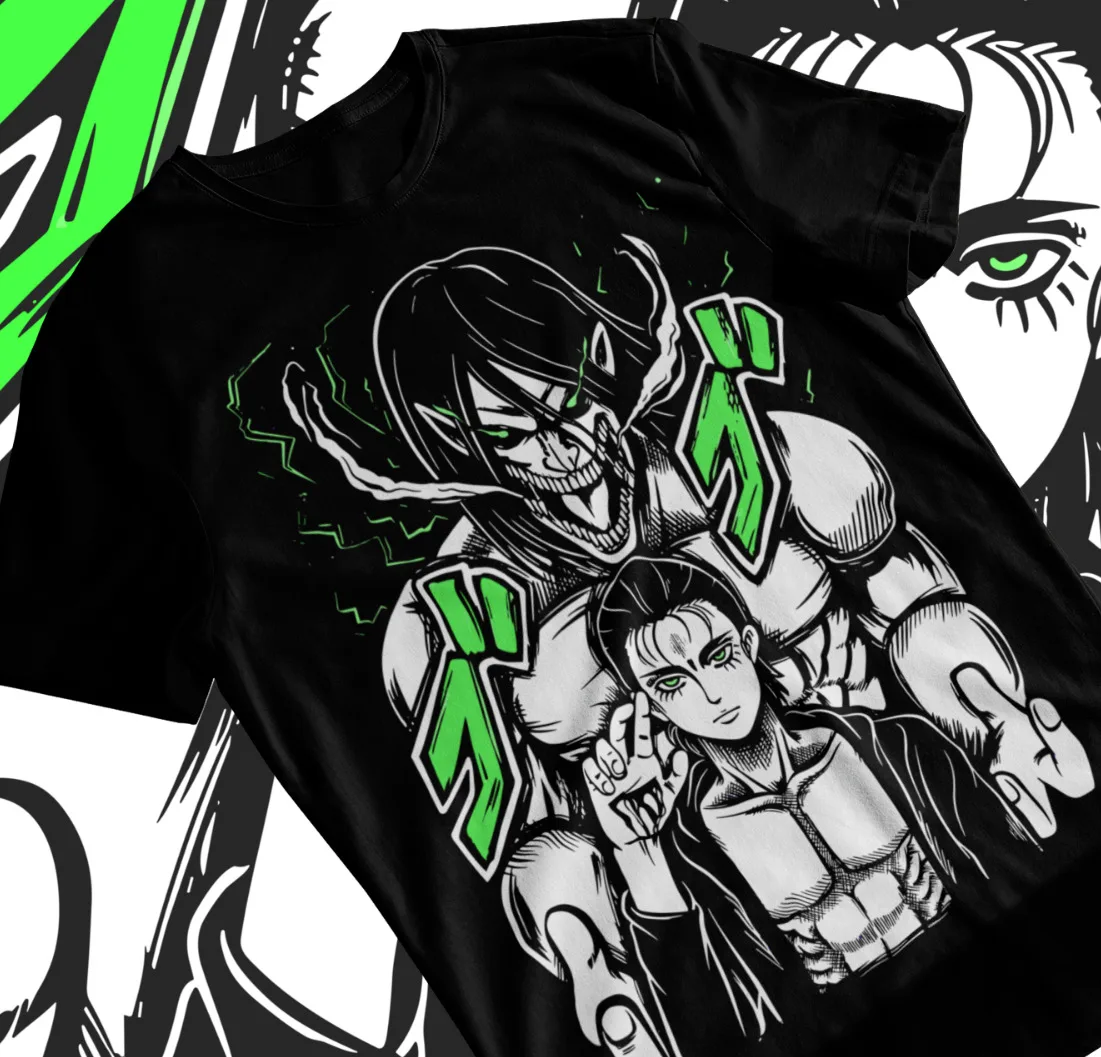 

Eren Yeager T-Shirt Shingeki No Kyojin Attack on Titan Soft Tee