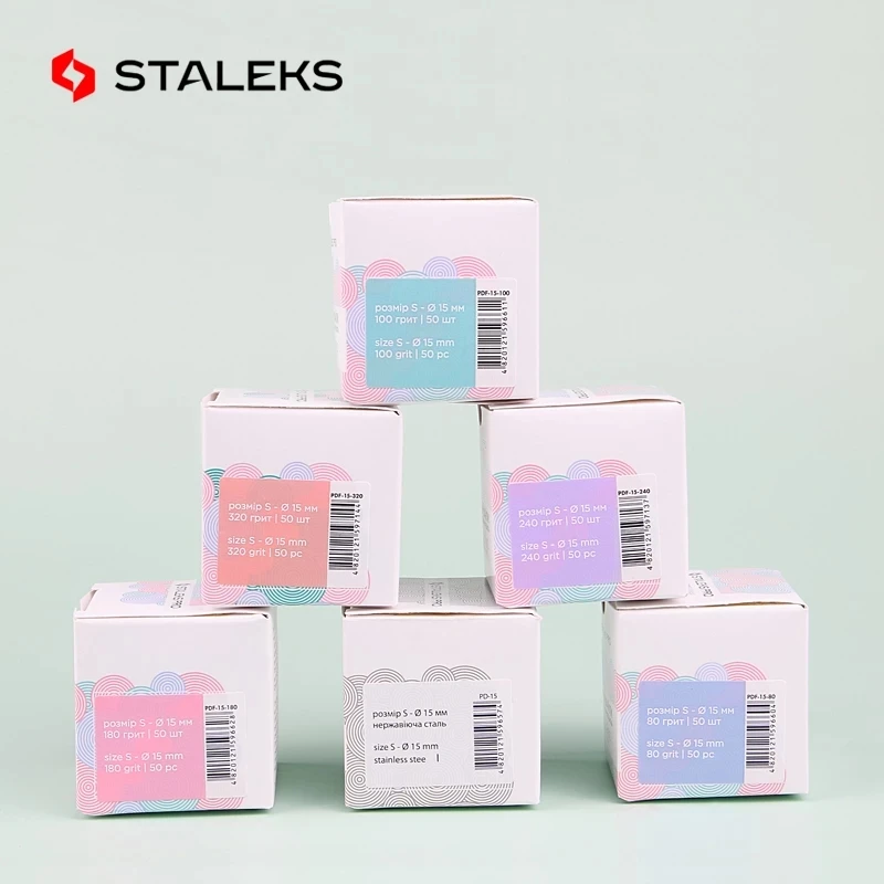 

STALEKS Stainless Steel Sanding Paper Round Disc 15/20/25mm Metal Disk Nail Drill Bit Accessory Foot Peg Foot File Polished Tool