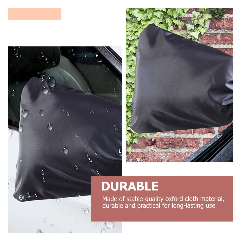 

2pcs Black 420D 33x27cm Snowproof Rain Cover Cars Oxford Cloth Rearview Mirror Protector Outdoor Parking Dustproof Practical