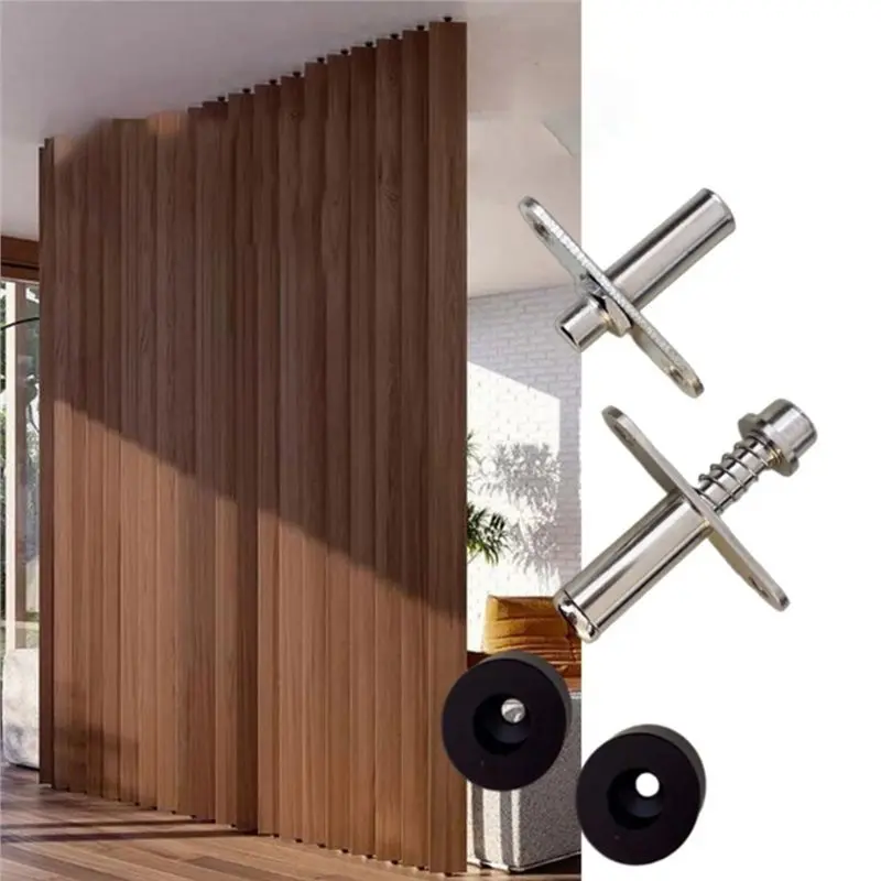 A25F-Concealed Pivot Hinge Set 360 Degree Rotation For Wood Slats Screen Partition Divider