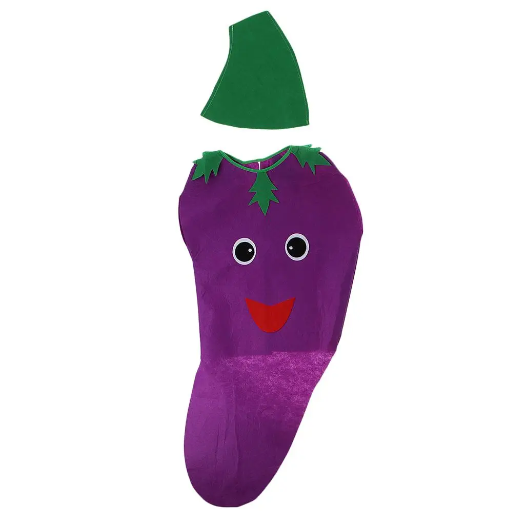 Assorted Vegetables Costume Set Fabric Outfit Grape Tomato