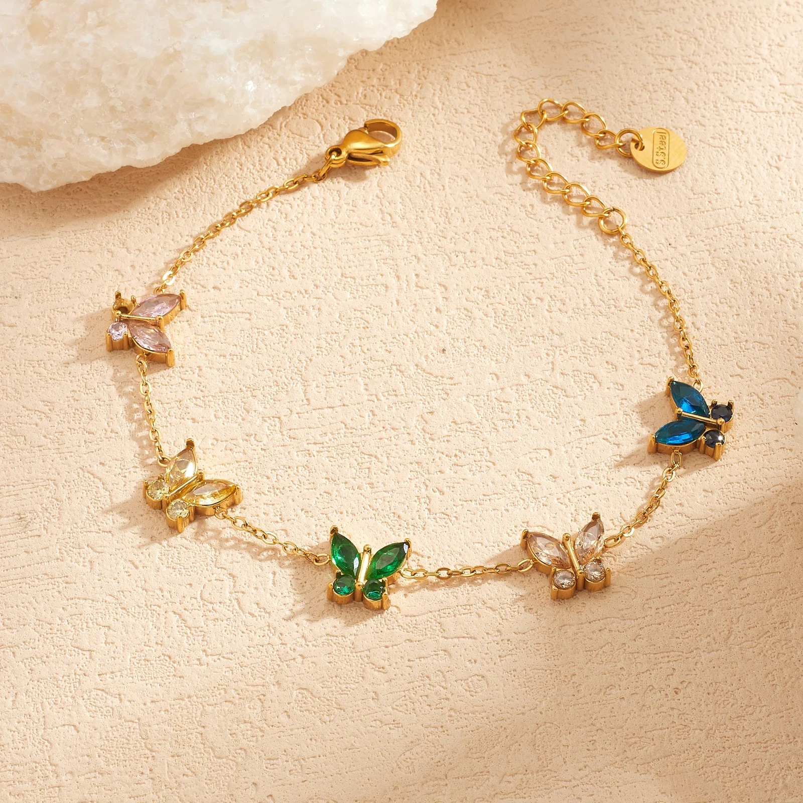 Stainless Steel Colorful Cubic - Butterfly Clasp Deployant review and price