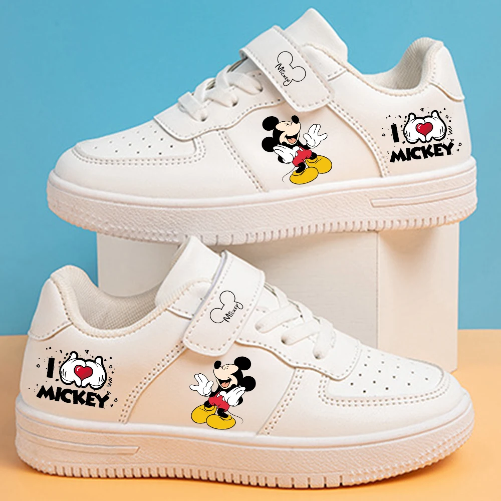 Mickey mouse minnie Children shoes Student Casual Sneakers girls boys Youth Running Fashion Sports Shoes Christmas Gift