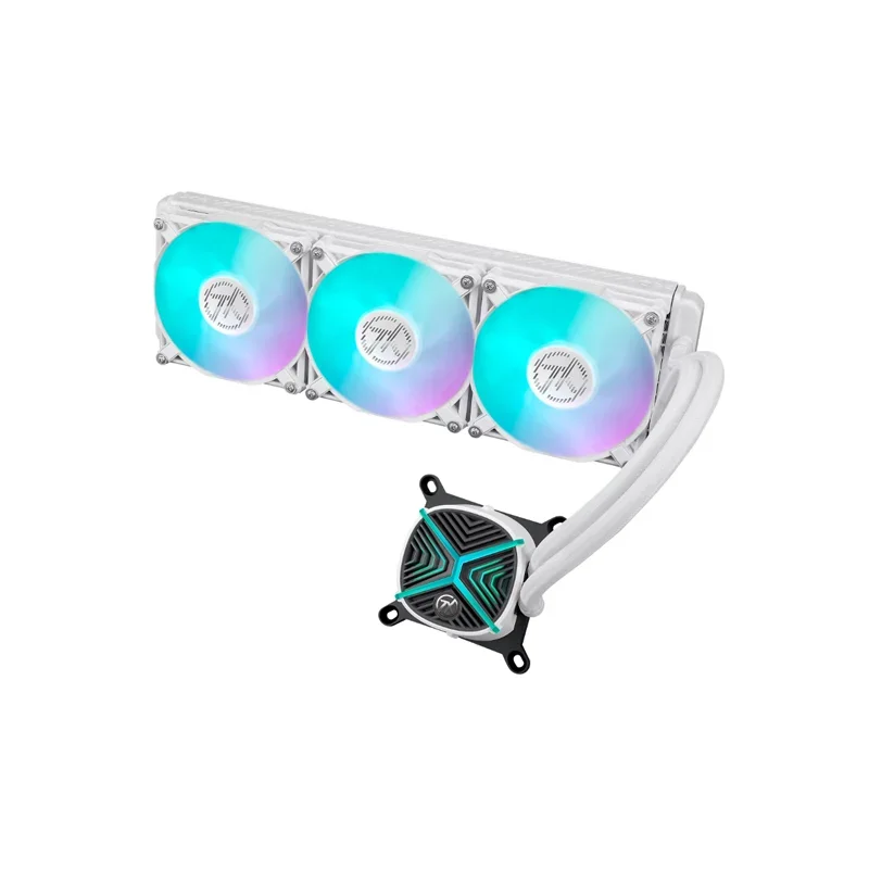 360mm AIO Liquid Cooler White CPU Water Cooler 3 X 120mm ARGB Fans for Intel LGA1700 AMD AM5 Gaming PC Build