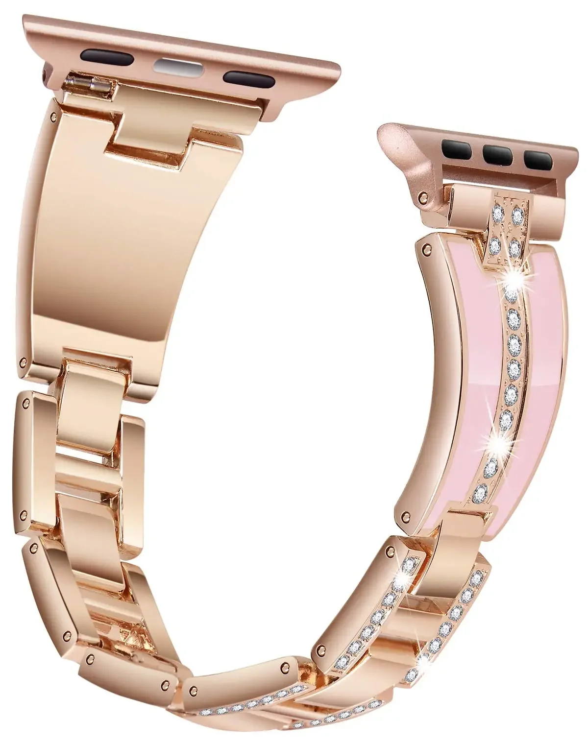 Luxury Metal Diamond Strap for Apple Watch Ultra 9 8 7 45mm 41mm 49mm 6 5 4 SE 44mm 40mm Woman Bracelet Wristband iWatch 3 Band