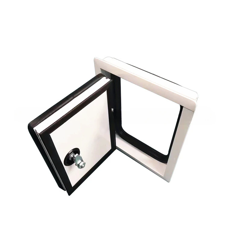 Aluminum alloy right-angle RV door, camper trailer storage door