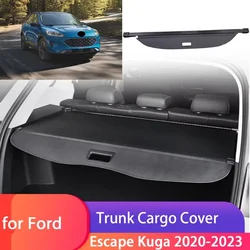 Car Trunk Cargo Cover For Ford Escape Kuga 2020 2021 2022 2023 Luggage Storage Security Shield Curtain Partition Mat Accessorie