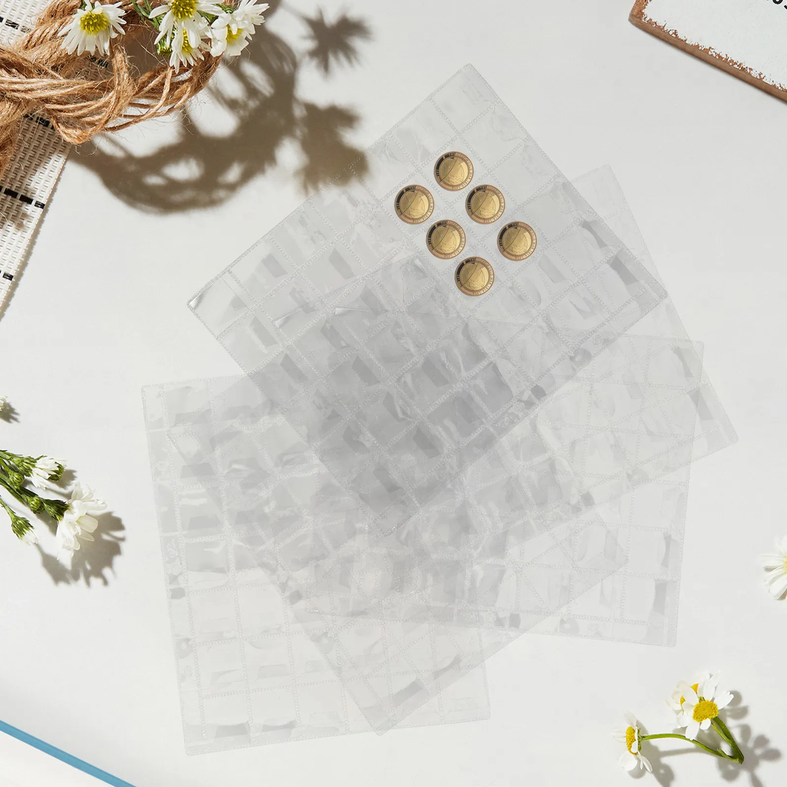 Memorial Coin Album 5 Pack Clear Pocket Holder Books 42 Slots for Currency Photos Coupons Display