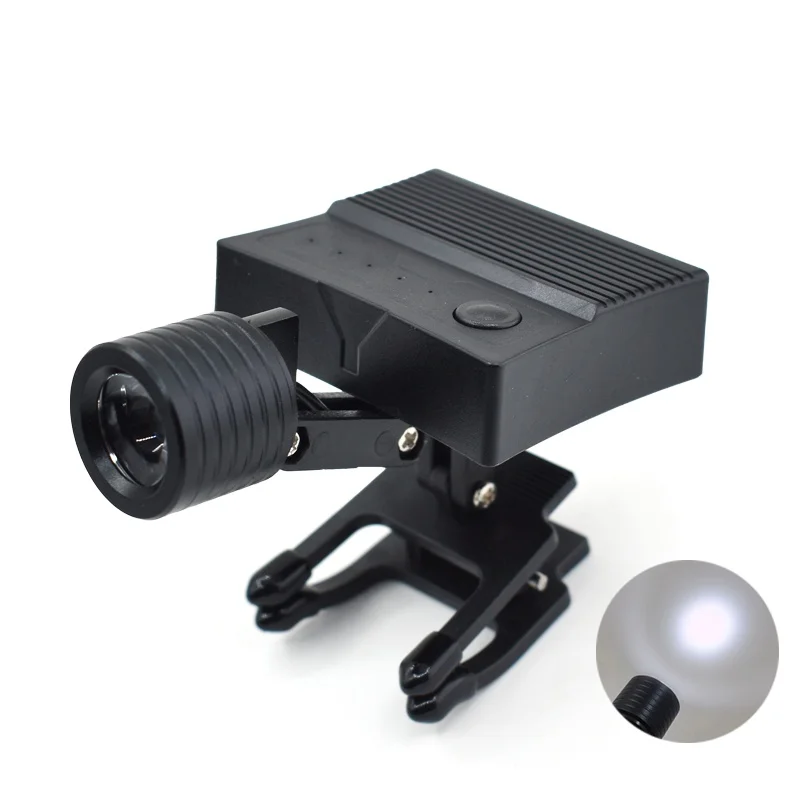 

3W Wireless Clip-on Headlamp With Optical Filter Headlight Lab Medical Magnifier Binocular Portable for Dental Loupes