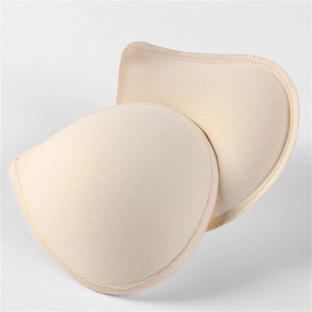 1 pair Sexy Thick Sponge Bra Pads Breast Insert Push Up Bra Enhancer Swimsuit Bikini Padded Removeable Chest Accessories Women