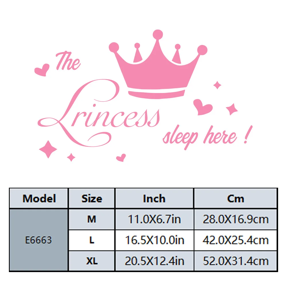 1pc New Arrivals Crown Customizable Name Vinyl Wallpaper For Girl Bedroom Decor Personalized Name Sleep here Wall Stickers