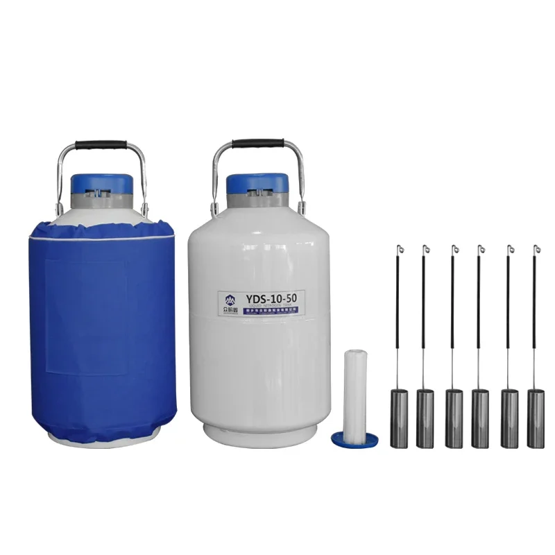 YDS 6-50 mm Caliber Liquid Nitrogen 6 Liter Tank 2L/3L/6L/10L LN2 Dewar Ln2 Cryo Livestock Sperm Storage Container