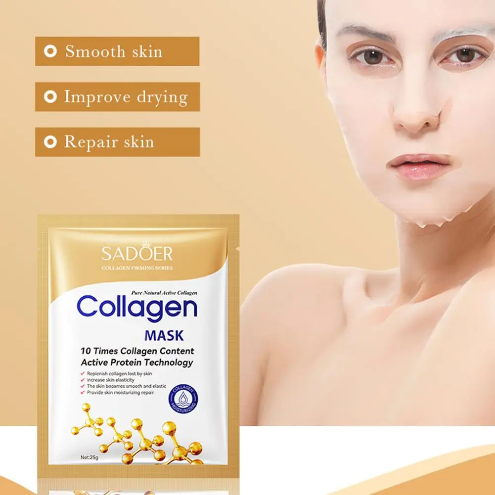 Collagen Face Moisturizing Firming Hydrating Brightening Skincare Care S Sheet Face Skin P5x5