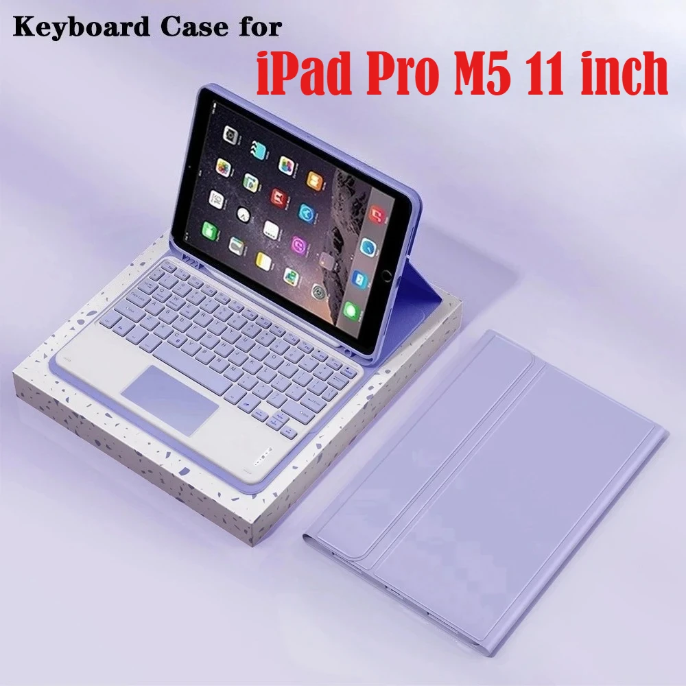 

Для iPad Pro M5 11-дюймовый Pro 6-го поколения A3357 A3358 A3359 Funda For Pro M5 2025 Новый противоударный чехол с магнитной клавиатурой для планшета