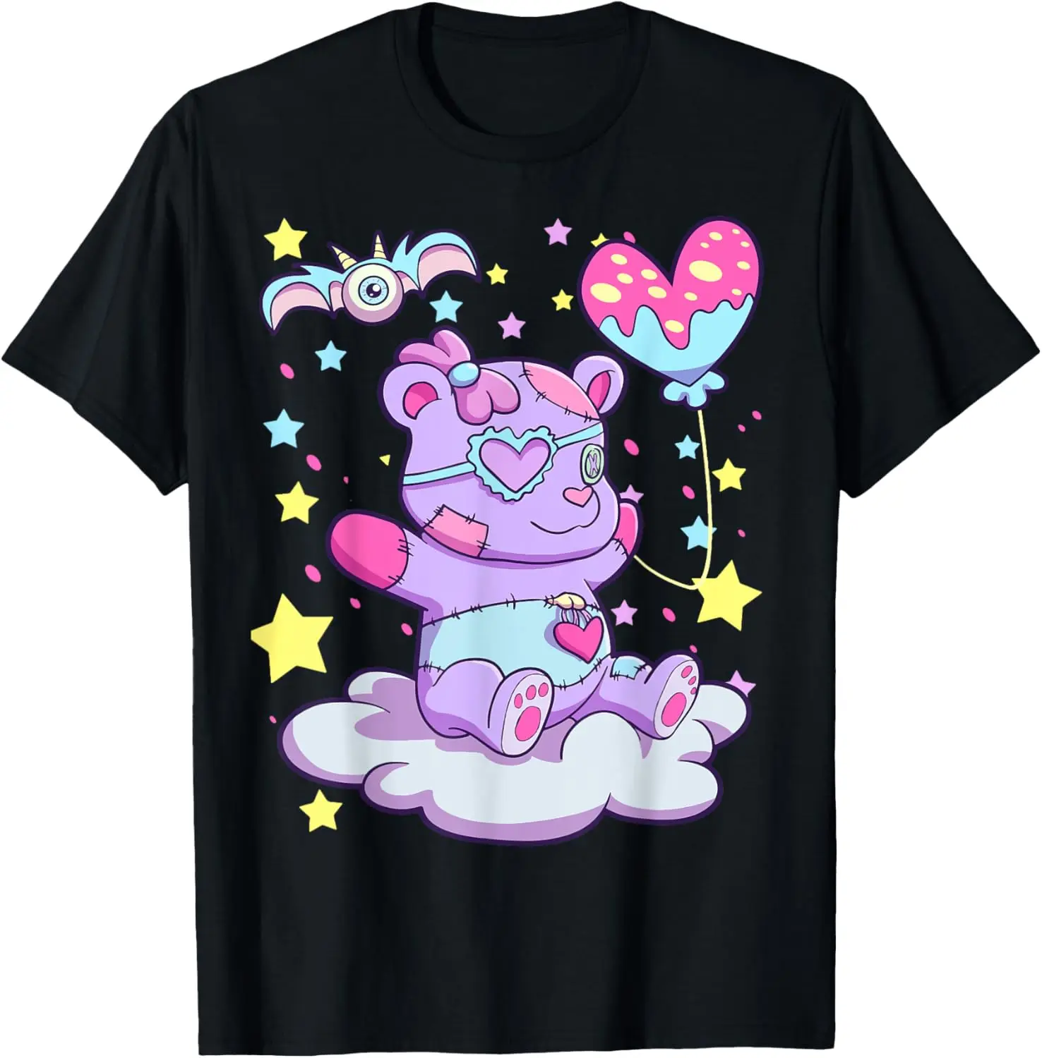 Kawaii Teddy Bear Cute Pastel Goth Creepy Teddy Bear Gothic T-Shirt