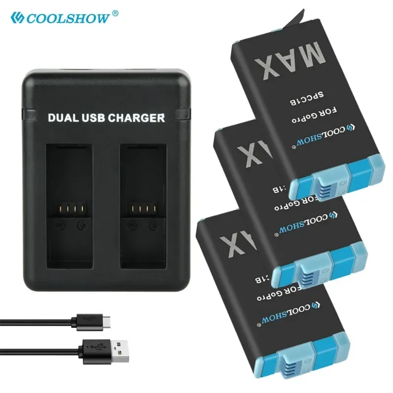 1600mah Battery For Go Pro MAX Batteries Charger For Gopro Max 360 Action Camera Batteries Accessories