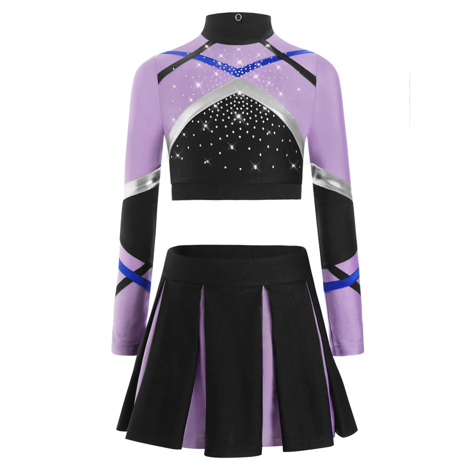 Girls Cheerleader Costume Outfits High School Musical Dance Cheerleading Uniform Kids Halloween Carnival Cosplay Party Dress Up