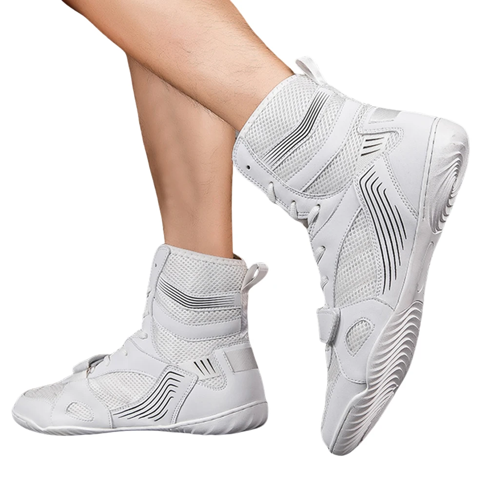 

Wrestling Shoes High Top Fitness Sneakers Wrestling Boots for Wrestling Boxing Weightlifting & Bodybuilding