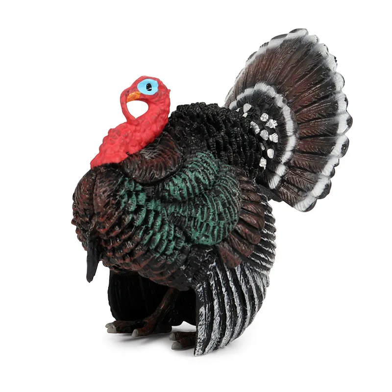 Cross border simulation farm, poultry animal model, new turkey, rooster, hen, children's gifts, toys, handmade accessories